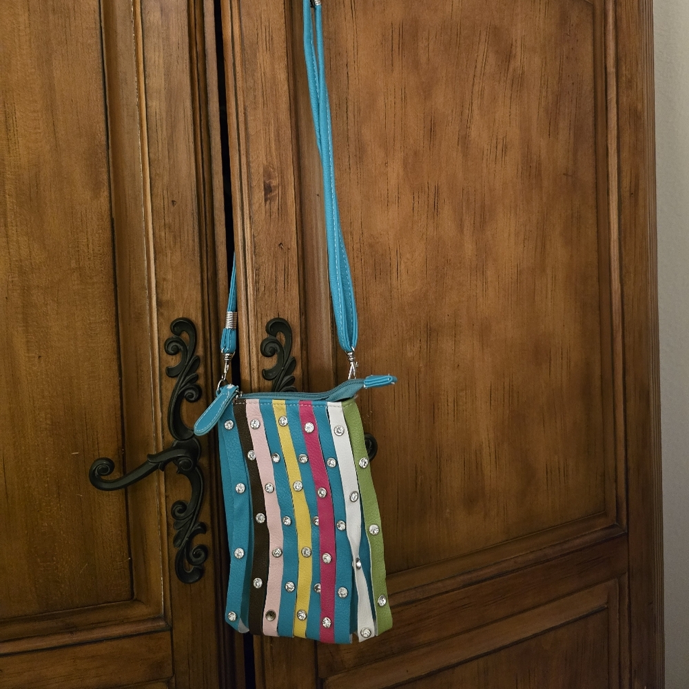 Colorful Striped Crossbody Bag